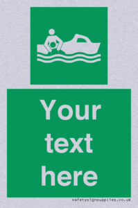 Custom sign safe condition Rescue boat